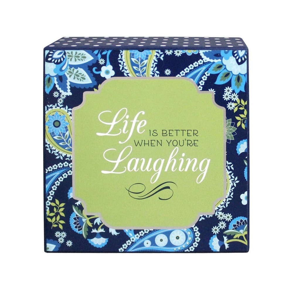 Inspirational Wood Block Novelty Wall Tabletop Shelf Desk Box Sign 5x5 inch